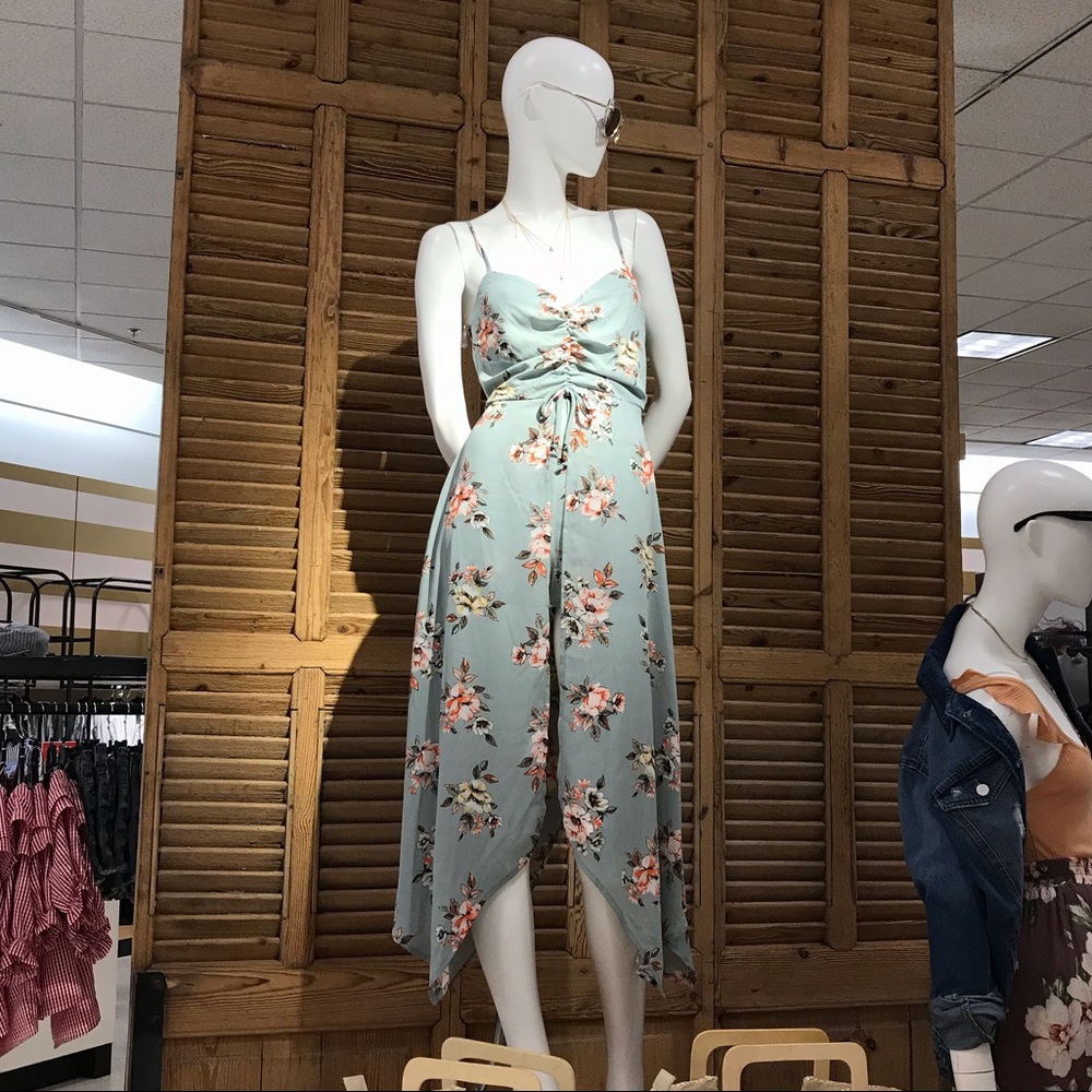 NORDSTROM Floral Romper Maxi Dress